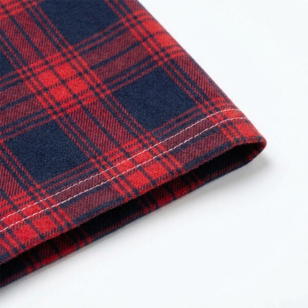 Custom Plaid Applique Boxy Short-Sleeve Shirt - Style BF46D2 - product detail view 9 Custom Plaid Applique Boxy Short-Sleeve Shirt - Style BF46D2 - product detail view 9