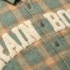 Custom Plaid Applique Towel Embroidered Shirt - Style 9B66BB - product detail view 7 Custom Plaid Applique Towel Embroidered Shirt - Style 9B66BB - product detail view 7