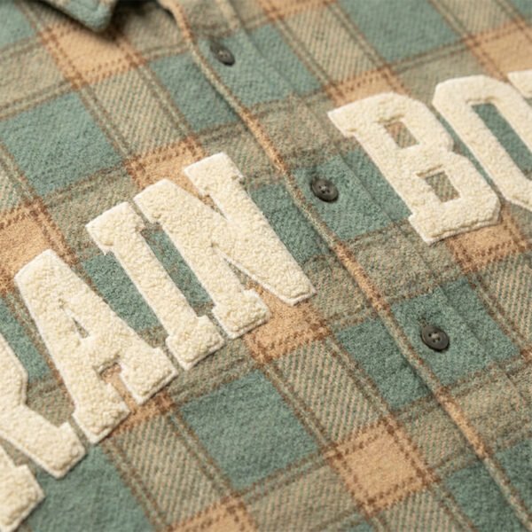 Custom Plaid Applique Towel Embroidered Shirt - Style 9B66BB - product detail view 7 Custom Plaid Applique Towel Embroidered Shirt - Style 9B66BB - product detail view 7