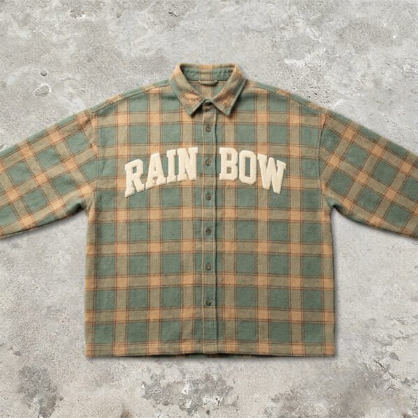 Custom Plaid Applique Towel Embroidered Shirt - Style 9B66BB - product detail view 9 Custom Plaid Applique Towel Embroidered Shirt - Style 9B66BB - product detail view 9