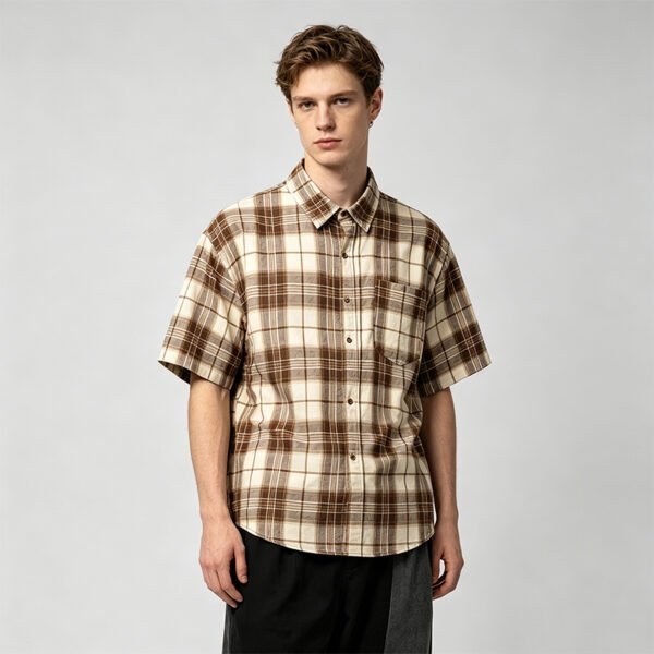 Custom Plaid Back Print Streetwear Shorts - F1C5EE - Style F1C5EE - product detail view 4 Custom Plaid Back Print Streetwear Shorts - F1C5EE - Style F1C5EE - product detail view 4