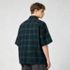 Custom Plaid Chenille Embroidery Short-Sleeve Shirt - Style F34EA8 - product detail view 3