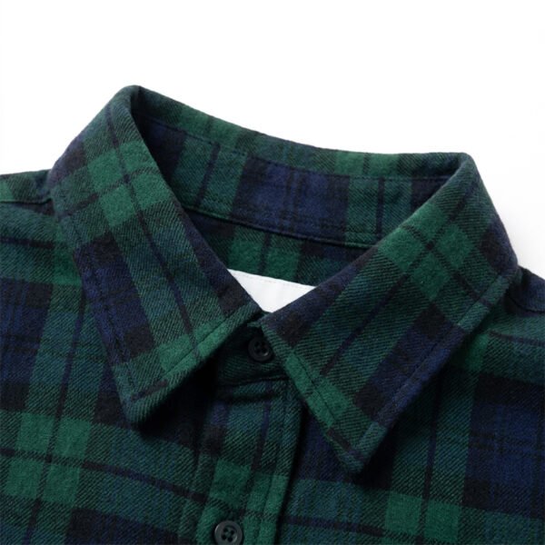 Custom Plaid Chenille Embroidery Short-Sleeve Shirt - Style F34EA8 - product detail view 9
