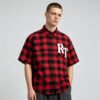 Custom Plaid Color-Block Streetwear Shorts - Style B5B353 - product detail view 5