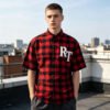 Custom Plaid Color-Block Streetwear Shorts - Style B5B353 - product detail view 6