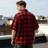 Custom Plaid Color-Block Streetwear Shorts - Style B5B353 - product detail view 7