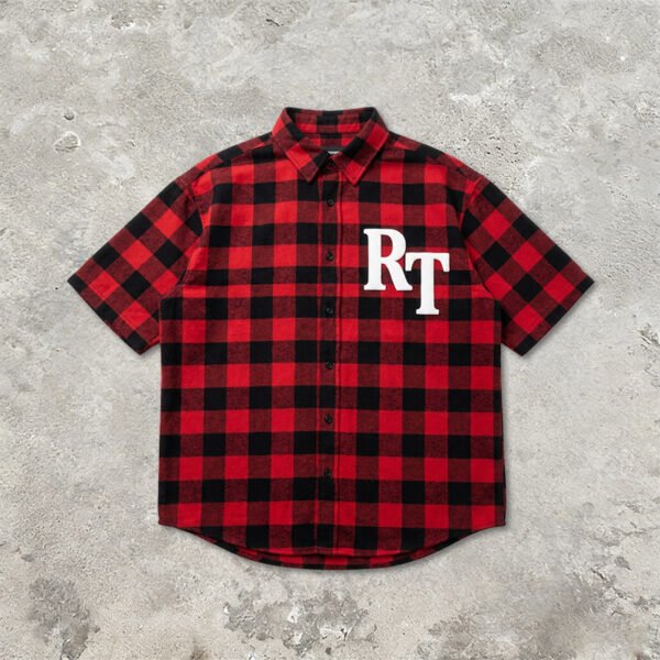 Custom Plaid Color-Block Streetwear Shorts - Style B5B353 - product detail view 9