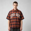 Custom Short Sleeve Plaid Crack Print Shirt - Style 37C594 - product detail view 5