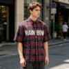 Custom Plaid Oversized Short-Sleeve Shirt - Style B6C993 - product detail view 6 Custom Plaid Oversized Short-Sleeve Shirt - Style B6C993 - product detail view 6