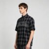 Custom Black Plaid Oversized Shorts - Style 288507 - product detail view 5 Custom Black Plaid Oversized Shorts - Style 288507 - product detail view 5