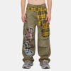 Custom Plaid Patchwork Cargo Pants - Style 8B20F2 - product detail view 3