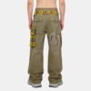 Custom Plaid Patchwork Cargo Pants - Style 8B20F2 - product detail view 4