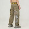 Custom Plaid Patchwork Cargo Pants - Style 8B20F2 - product detail view 5