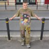 Custom Plaid Patchwork Cargo Pants - Style 8B20F2 - product detail view 6