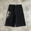 Custom Plaid Patchwork Denim Capri Jeans - Style 79CED2 - product detail view 6