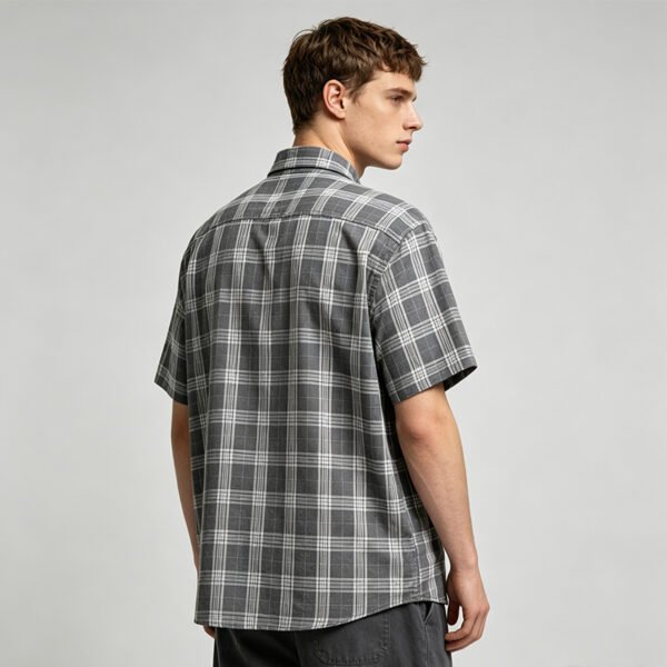 Custom Grey Plaid Panel-Registered Shorts | VW-93EE - Style 93EE5C - product detail view 4 Custom Grey Plaid Panel-Registered Shorts | VW-93EE - Style 93EE5C - product detail view 4