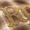 Custom Plaid Rhinestone Short-Sleeve Shirt - Style 85E971