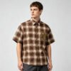 Custom Plaid Rhinestone Short-Sleeve Shirt - Style 85E971 - product detail view 2