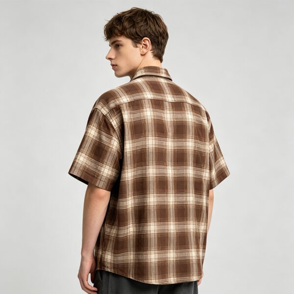 Custom Plaid Rhinestone Short-Sleeve Shirt - Style 85E971 - product detail view 4