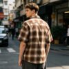 Custom Plaid Rhinestone Short-Sleeve Shirt - Style 85E971 - product detail view 7
