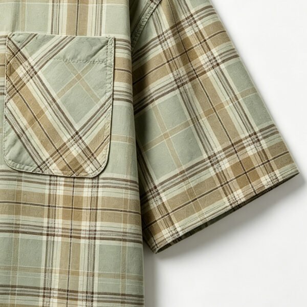 Custom Plaid Screen Print Utility Shorts - Style CEA126 - product detail view 2 Custom Plaid Screen Print Utility Shorts - Style CEA126 - product detail view 2