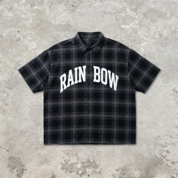 Custom Plaid Short-Sleeve Graphic Shirt - Style 0FD3BF - product detail view 10 Custom Plaid Short-Sleeve Graphic Shirt - Style 0FD3BF - product detail view 10