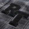 Custom Plaid Short-Sleeve Overshirt | - Style C46EFE - product detail view 3 Custom Plaid Short-Sleeve Overshirt | - Style C46EFE - product detail view 3