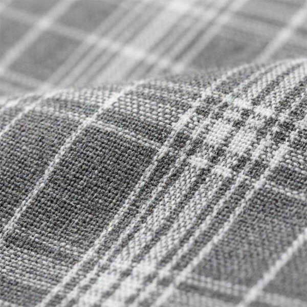 Custom Plaid Silicone Detail Woven Shorts - Style C20E3C - product detail view 4