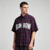 Custom Plaid Silicone Print Textured Shorts - VW-93D4 - Style 93D44A - product detail view 4