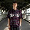 Custom Plaid Silicone Print Textured Shorts - VW-93D4 - Style 93D44A - product detail view 9