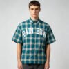 Custom Teal Plaid Wash Shorts - Style 828928 - product detail view 4