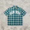 Custom Teal Plaid Wash Shorts - Style 828928 - product detail view 10