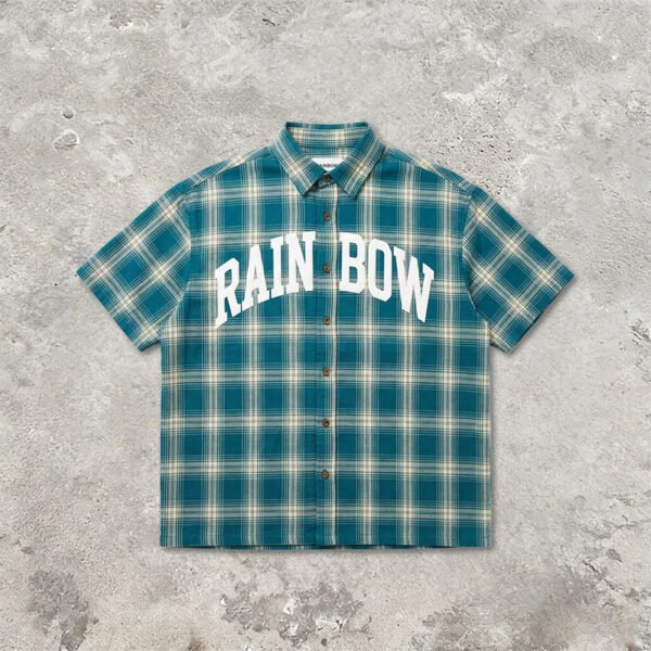 Custom Teal Plaid Wash Shorts - Style 828928 - product detail view 10