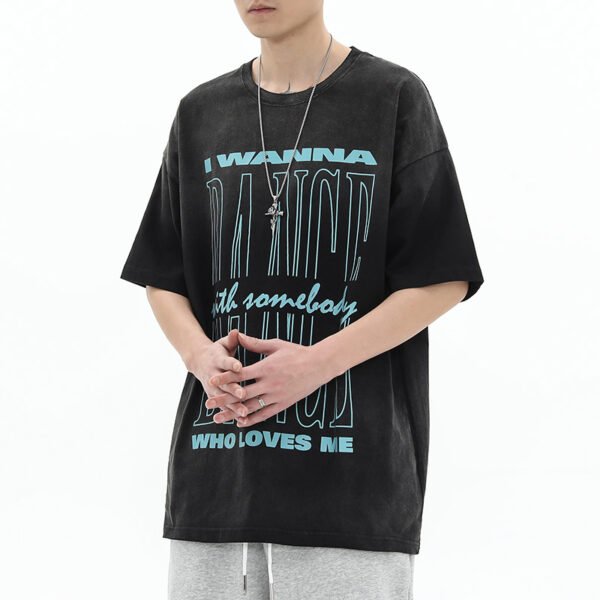 Custom Pleated Texture Oversized Velvet T-Shirt - Style 909068 - product detail view 5 Custom Pleated Texture Oversized Velvet T-Shirt - Style 909068 - product detail view 5