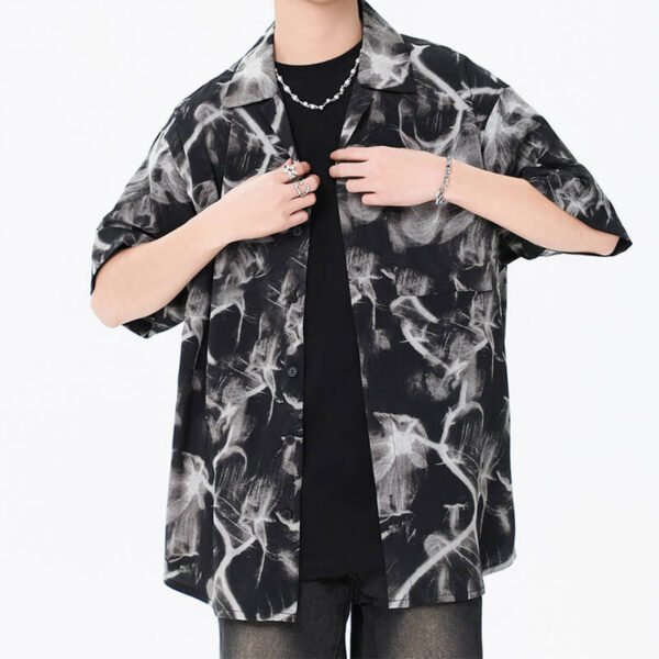 Custom Abstract Print Join-Matched Shorts - Style 37118F - product detail view 2