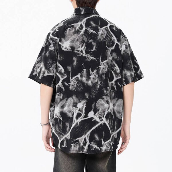 Custom Abstract Print Join-Matched Shorts - Style 37118F - product detail view 3