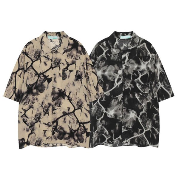 Custom Abstract Print Join-Matched Shorts - Style 37118F - product detail view 6