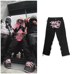Custom Printed Multi-Pocket Adjustable-Leg Pants - Style AD7FCC