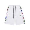 Custom Drawstring Printed Athletic Shorts - VW-SH-8128383 - Style E586A3 White athletic shorts with drawstring and all-over star print