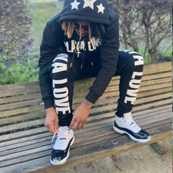 Custom Printed Drawstring Sweatpant Set - Style B4E157 - product detail view 4 Custom Printed Drawstring Sweatpant Set - Style B4E157 - product detail view 4