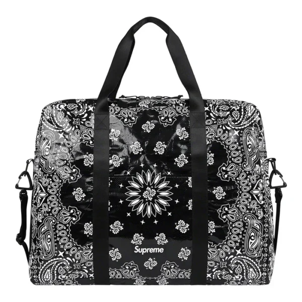 Custom Bandana Print Structured Duffle Bag - Style 7B8BE0