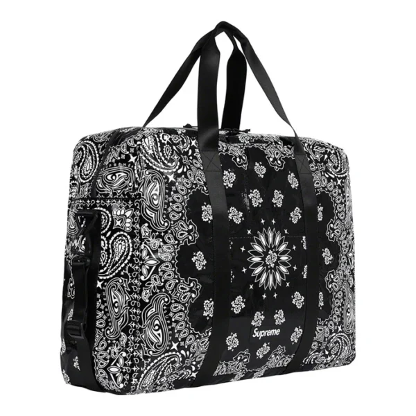Custom Bandana Print Structured Duffle Bag - Style 7B8BE0 - product detail view 2