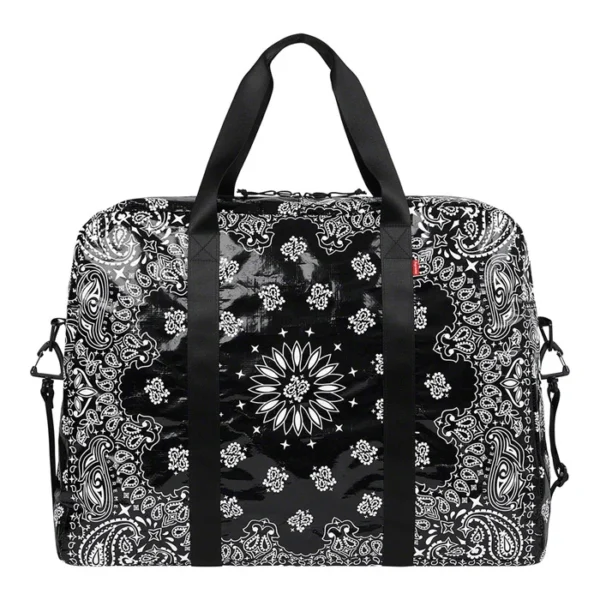 Custom Bandana Print Structured Duffle Bag - Style 7B8BE0 - product detail view 3
