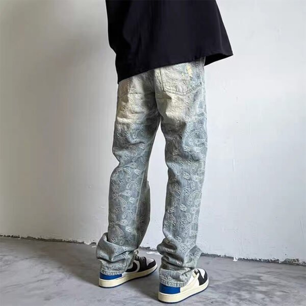 Custom Vintage Printed Straight-Leg Jeans - Style 921EC1 - product detail view 3 Custom Vintage Printed Straight-Leg Jeans - Style 921EC1 - product detail view 3