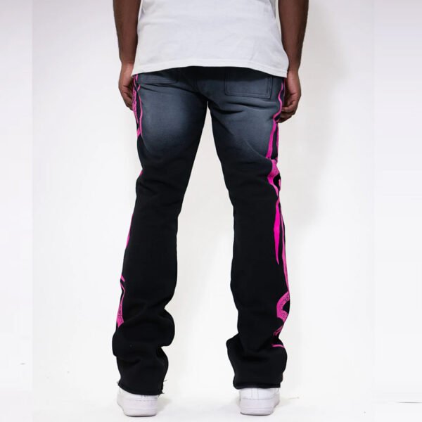 Custom Printed Stacked Streetwear Pants - Style F69E6E - product detail view 8 Custom Printed Stacked Streetwear Pants - Style F69E6E - product detail view 8