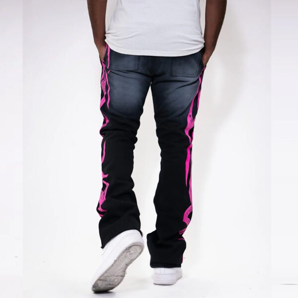 Custom Printed Stacked Streetwear Pants - Style F69E6E - product detail view 9 Custom Printed Stacked Streetwear Pants - Style F69E6E - product detail view 9