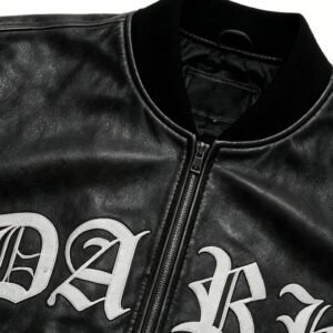 Custom PU Leather Patch Varsity Bomber Jacket VWT-6E9310 - Style 6E9310