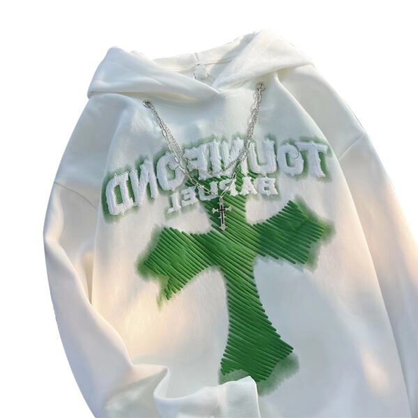 Custom Puff Print Oversized 450 GSM Hoodie Sweatshirt - Style B4FF4D - product detail view 2 Custom Puff Print Oversized 450 GSM Hoodie Sweatshirt - Style B4FF4D - product detail view 2