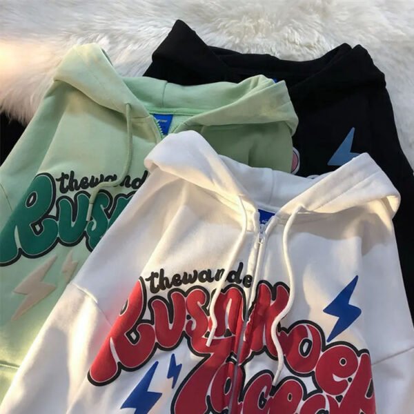 Custom Graphic Zip Hoodie with Puff Print | VW-89B9F9 - Style 89B9F9 - product detail view 2 Custom Graphic Zip Hoodie with Puff Print | VW-89B9F9 - Style 89B9F9 - product detail view 2