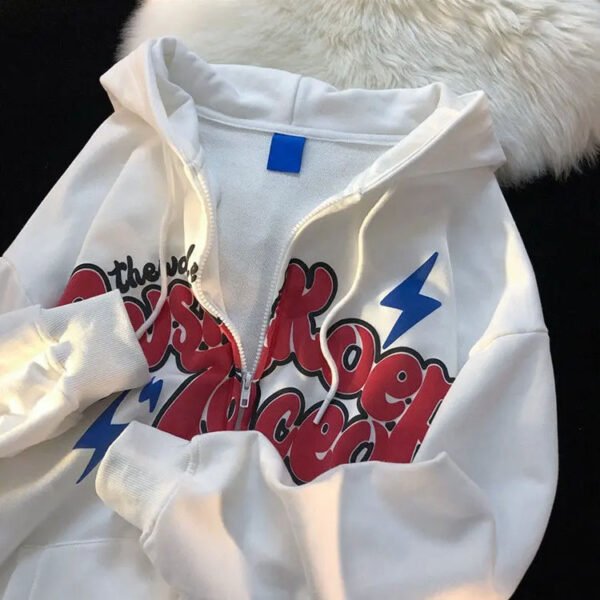 Custom Graphic Zip Hoodie with Puff Print | VW-89B9F9 - Style 89B9F9 - product detail view 5 Custom Graphic Zip Hoodie with Puff Print | VW-89B9F9 - Style 89B9F9 - product detail view 5